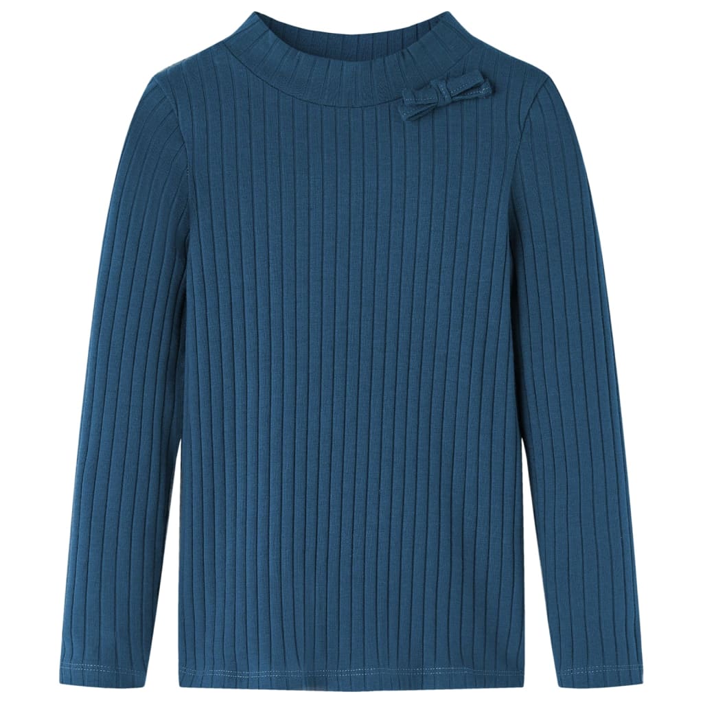 Vidaxl Shirt per bambini a costine 116 blu navy