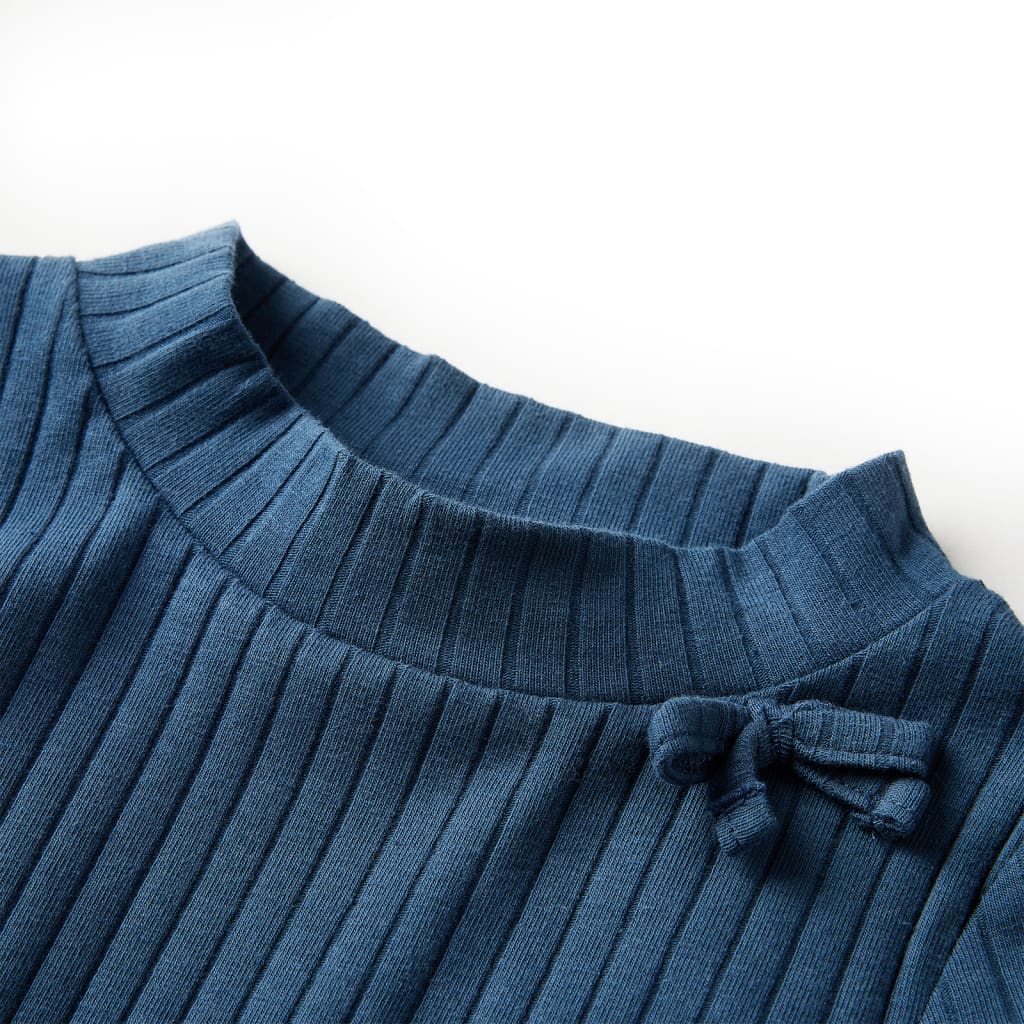 Vidaxl Shirt per bambini a costine 116 blu navy