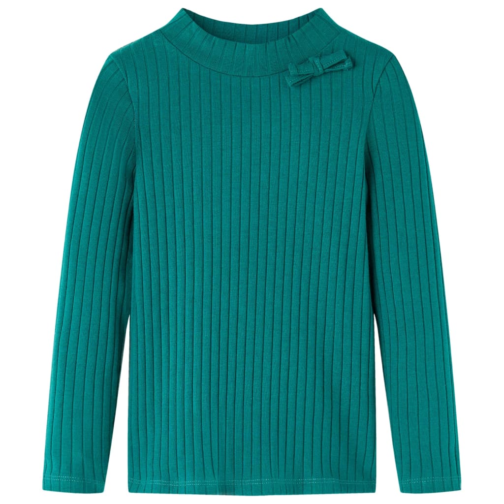 Vidaxl Shirt per bambini a costine 128 Verde scuro