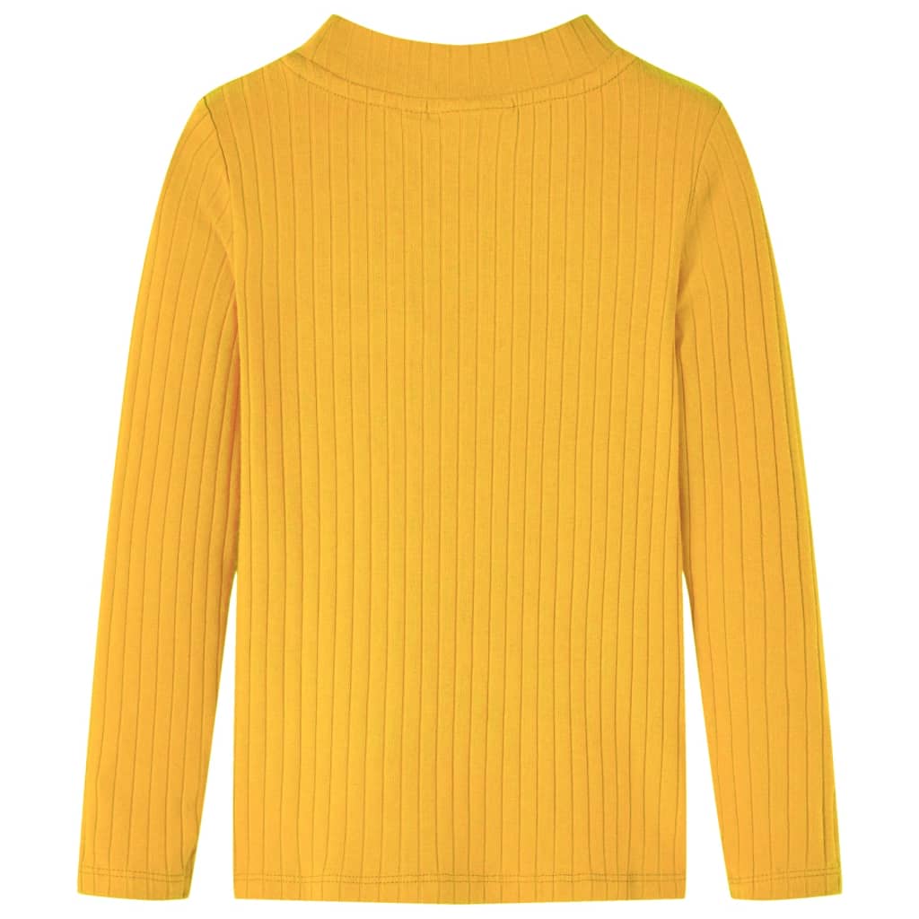 Vidaxl Shirt per bambini a costine 128 Colore ocra scuro