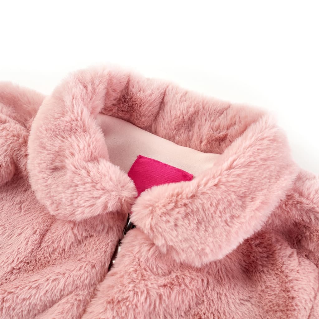 Vidaxl kinderjas 104 kunstvacht roze