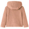Giacca per bambini Vidaxl con cappuccio 92 orsacchiotto kunstvacht cognac a colorazione