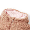 Vidaxl Chaqueta para niños con capucha 104 Teddy artificial Vehículo ligero Cognac