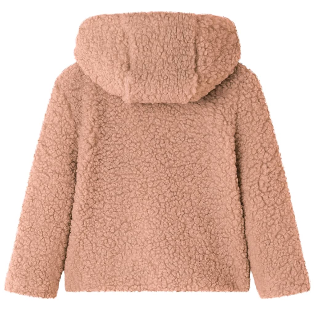 Vidaxl Chaqueta infantil con tddy con capucha 116 Kunstvacht Cognac -Colorado