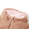 Giacca per bambini Vidaxl con cappuccio TDDY 116 Kunstvacht Cognac -Colored