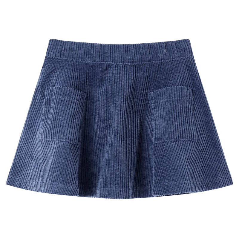 Gonna per bambini Vidaxl con sacchi di velluto a costola 116 blu navy