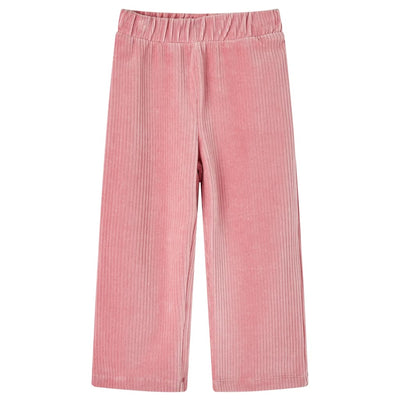 Vidaxl Kinderbroek 128 Rib Velvet Rosa claro