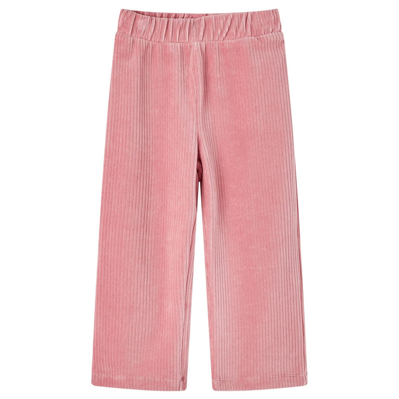 VidaXL Kinderbroek 140 ribfluweel Lichtroze