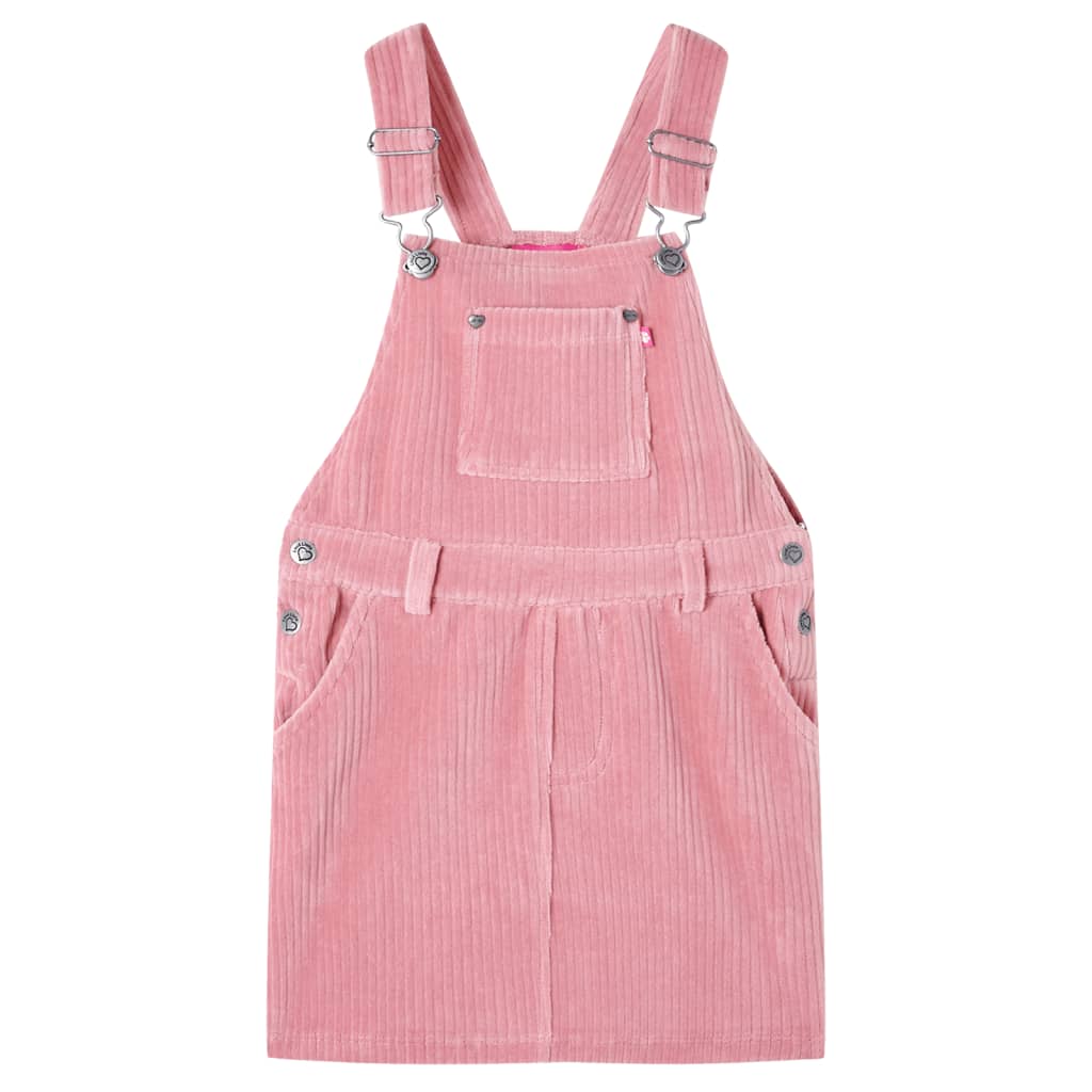 Vidaxl Vestido de jardín para niños 116 Velvet de costilla rosa claro