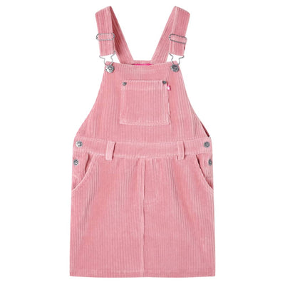 Vidaxl Vestido de jardín para niños 116 Velvet de costilla rosa claro