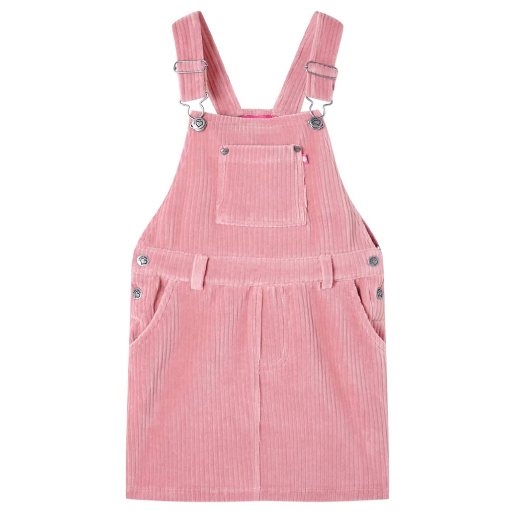 Vidaxl kindertuinjurk 116 ribfluweel lichtroze