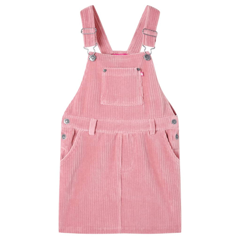 Vidaxl Vestido de jardín para niños 116 Velvet de costilla rosa claro