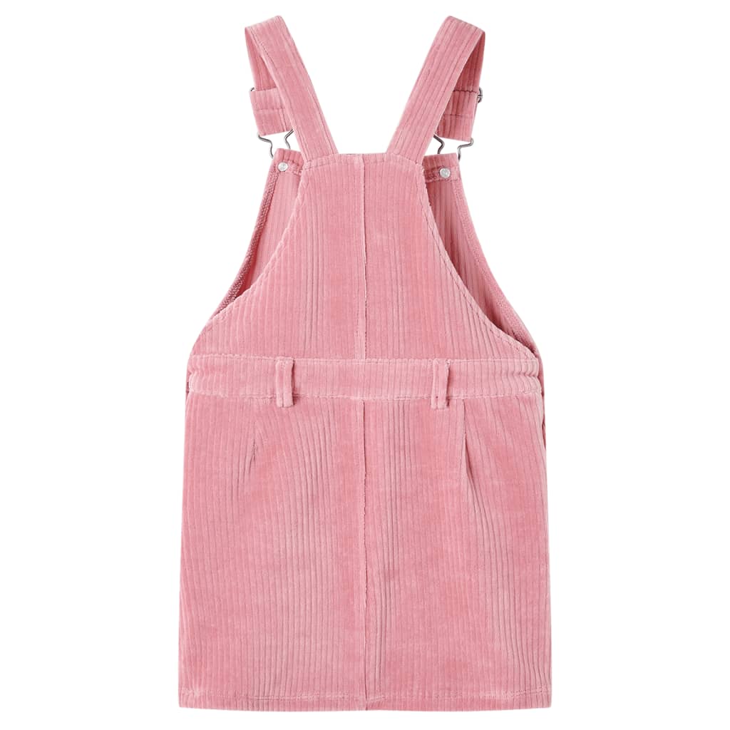 Vidaxl Vestido de jardín para niños 116 Velvet de costilla rosa claro