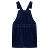 Vidaxl Vestido de jardín infantil 92 Velvet de costilla azul marino