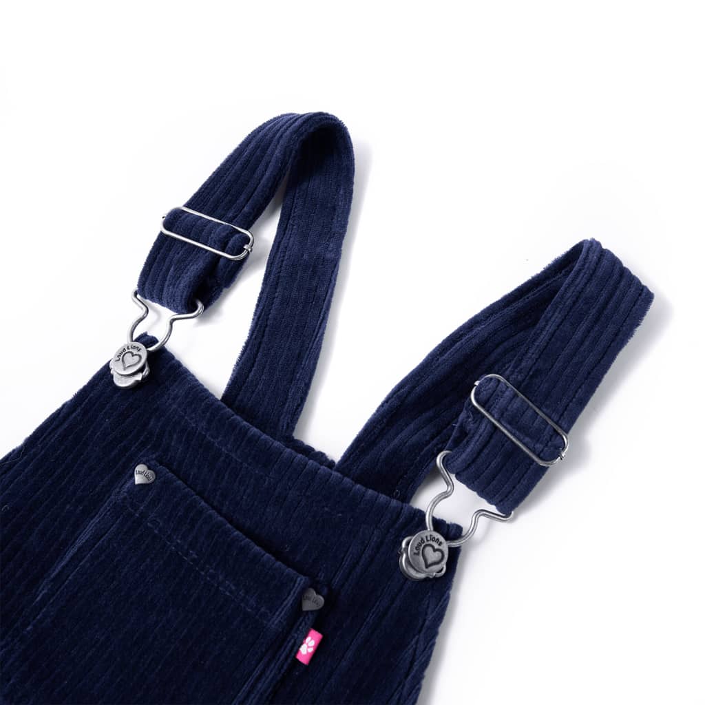 Vidaxl kindertuinjurk 104 ribfluweel marineblauw
