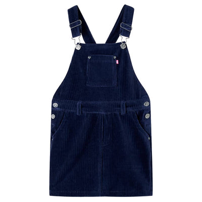 Vidaxl Vestido de jardín para niños 116 Velvet de costilla azul marino