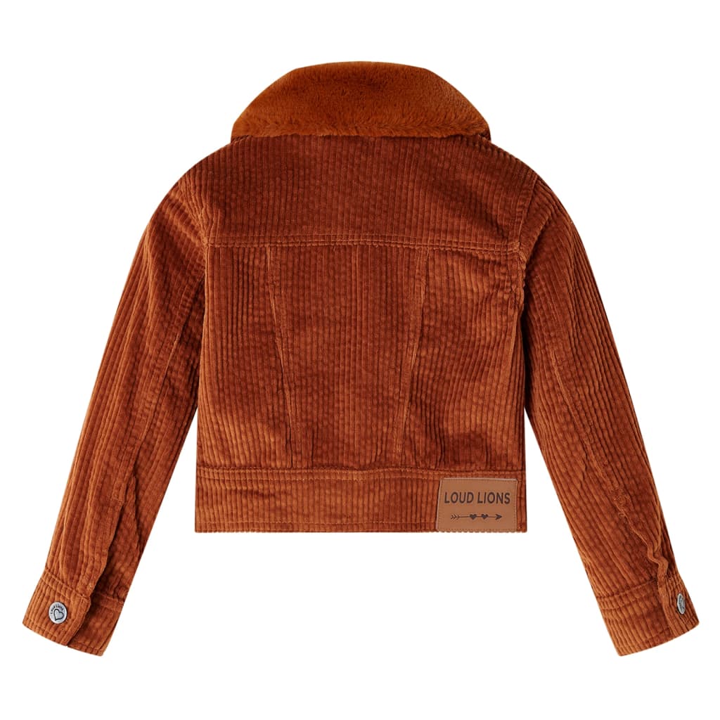 Chaqueta infantil de Vidaxl 92 Cost Velvet Cognac -Colorado