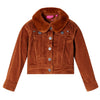 Chaqueta infantil de Vidaxl 104 Velvet de costilla Cognac