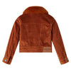 Chaqueta infantil de Vidaxl 104 Velvet de costilla Cognac