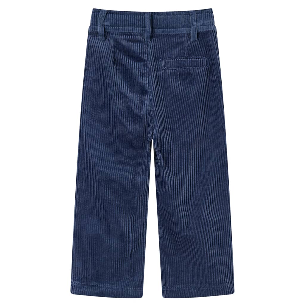 VidaXL Kinderbroek 92 ribfluweel marineblauw