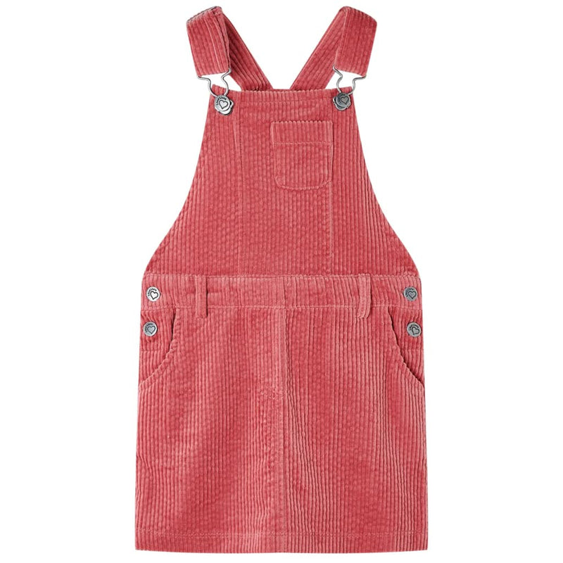 VIDAXL Abito da giardino per bambini a 128 costole rosa in velluto