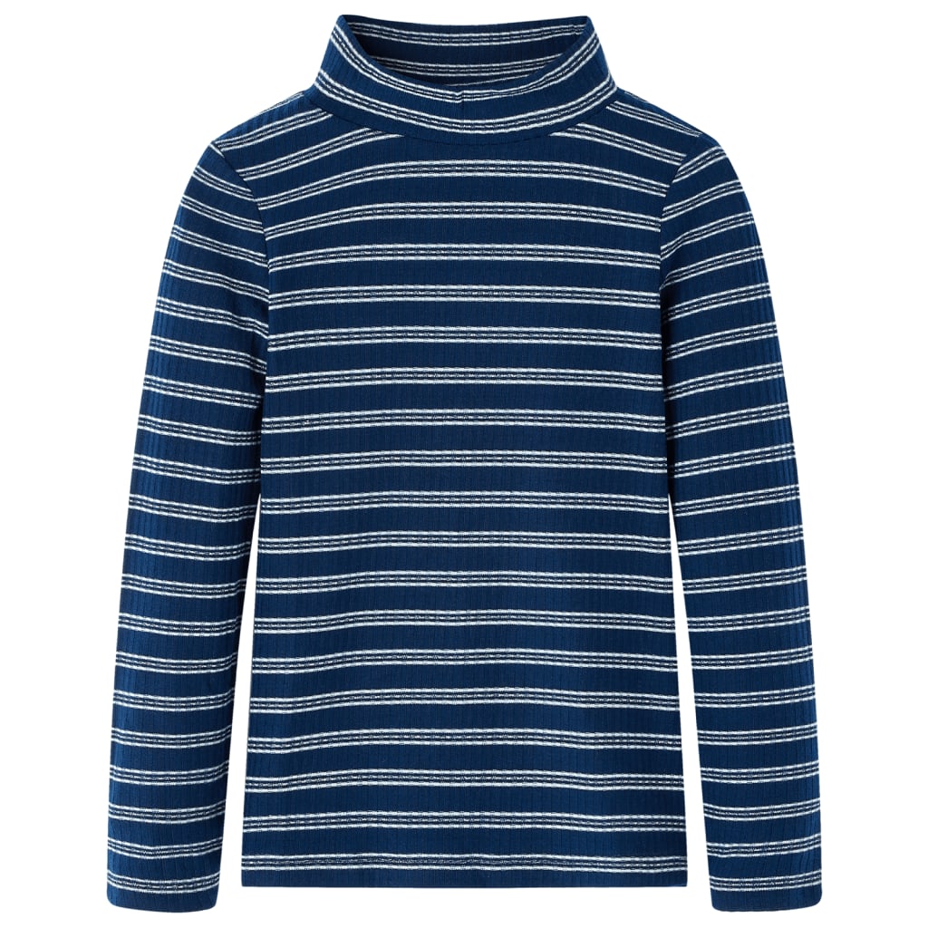 Camicia per bambini Vidaxl con maniche lunghe 128 blu navy