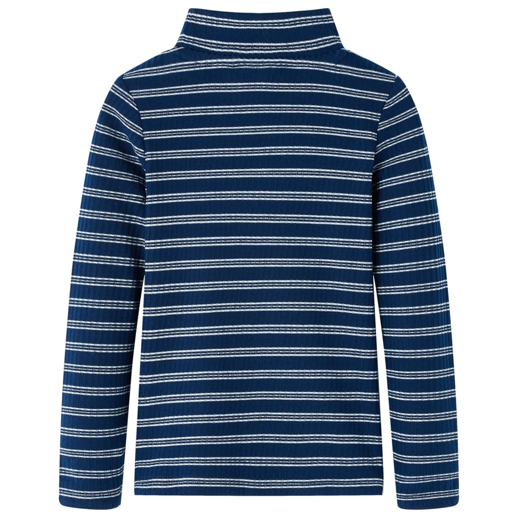 VidaXL Kindershirt met lange mouwen 128 marineblauw