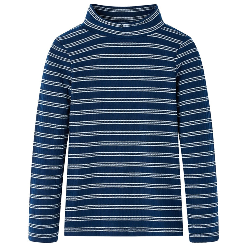 Camisa para niños de Vidaxl con mangas largas 140 azul marino