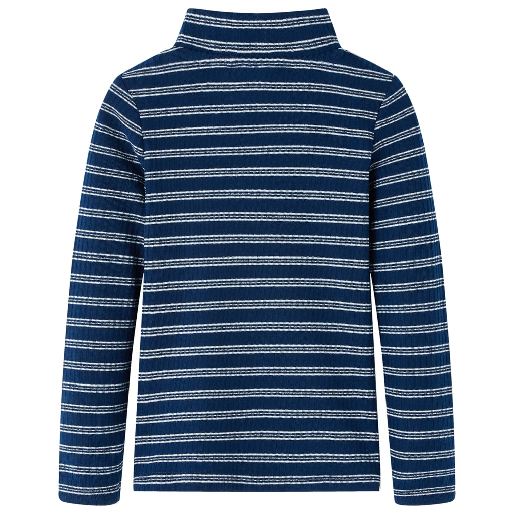 Camicia per bambini Vidaxl con maniche lunghe 140 blu navy