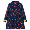 Vestido para niños de Vidaxl con mangas largas 104 azul marino