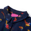 Vestido para niños de Vidaxl con mangas largas 128 azul marino