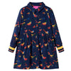 Abito per bambini Vidaxl con maniche lunghe 140 blu navy