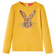 VidaXL children's shirt with long sleeves 92 ocher -colored