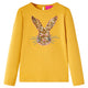 VidaXL children's shirt with long sleeves 104 ocher -colored
