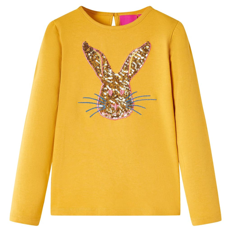 Camicia per bambini Vidaxl con maniche lunghe 128 ocra colori