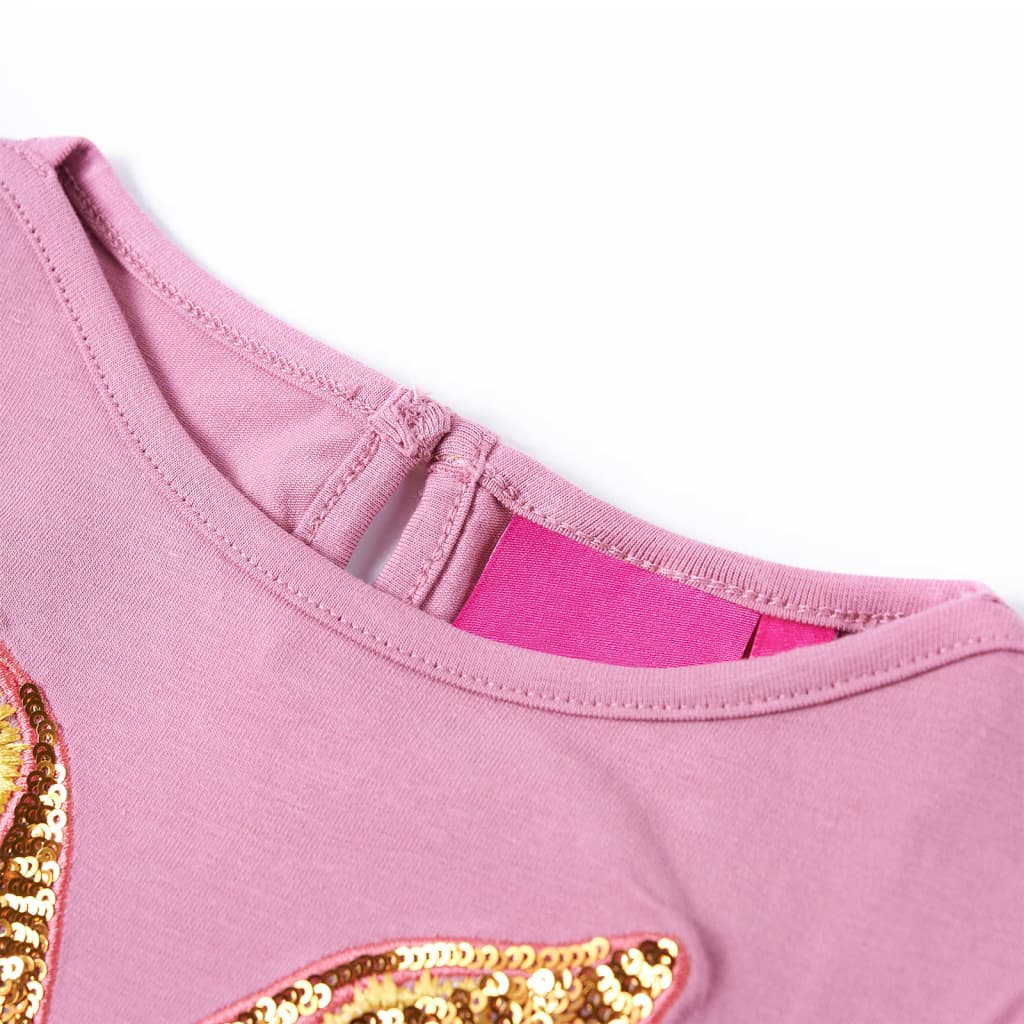 Camicia per bambini Vidaxl con maniche lunghe 92 rose marrone