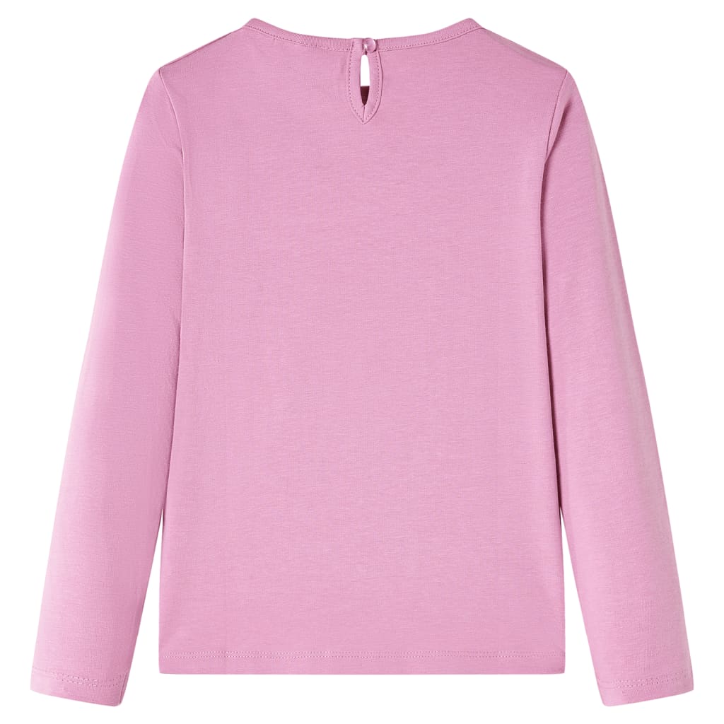 Camicia per bambini Vidaxl con maniche lunghe 104 rosa marrone