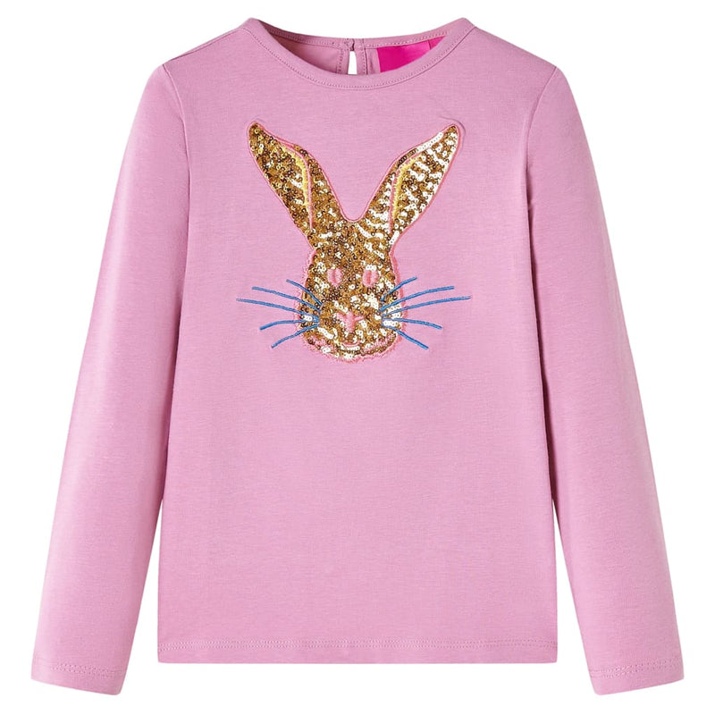 Camicia per bambini Vidaxl con maniche lunghe 128 rosa marrone