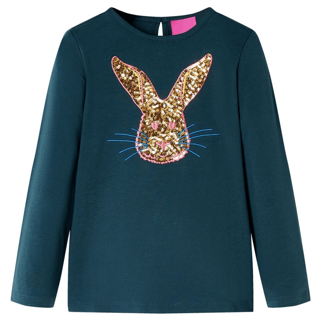 Camicia per bambini Vidaxl con maniche lunghe 104 Donkergroen