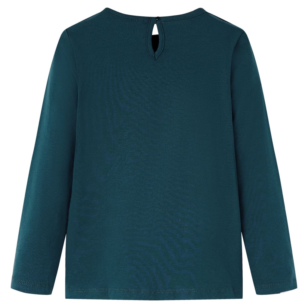 Camicia per bambini Vidaxl con maniche lunghe 104 Donkergroen