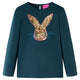 Camicia per bambini Vidaxl con maniche lunghe 128 Donkergroen