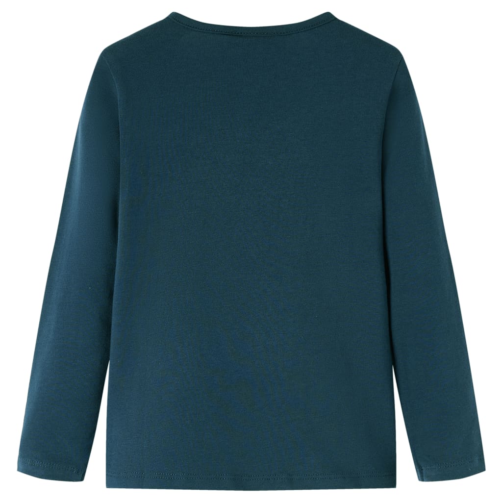 Camicia per bambini Vidaxl con maniche lunghe 104 Donkergroen