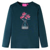 Camicia per bambini Vidaxl con maniche lunghe 128 Donkergroen