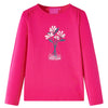 Camicia per bambini Vidaxl con maniche lunghe 104 rosa brillante
