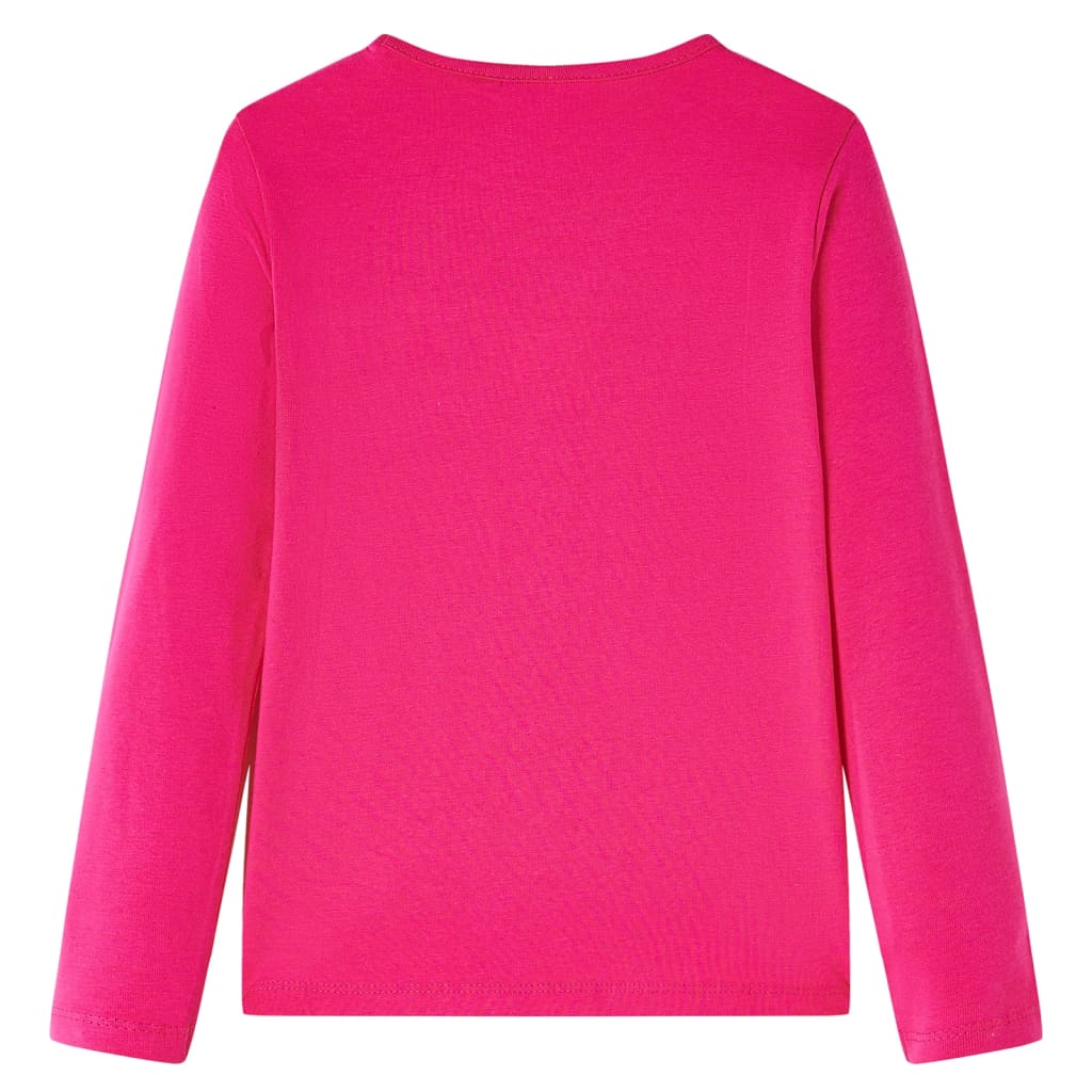 Camicia per bambini Vidaxl con maniche lunghe 104 rosa brillante