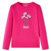 Camicia per bambini Vidaxl con maniche lunghe 116 rosa brillante
