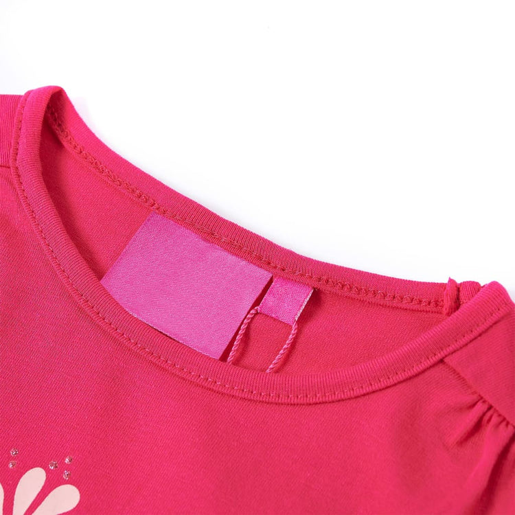 Vidaxl kindershirt met lange mouwen 116 felroze