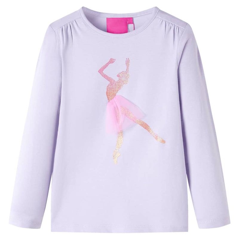 Vidaxl kindershirt met lange mouwen 92 lichtlila