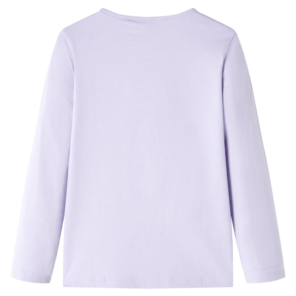 Camisa infantil de Vidaxl con mangas largas 128 LILAC LIGHT