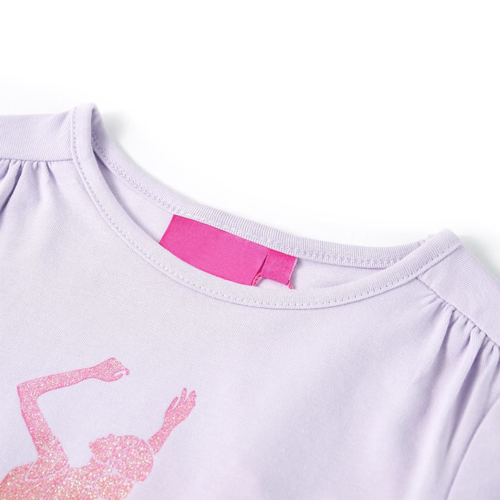 Camisa infantil de Vidaxl con mangas largas 128 LILAC LIGHT